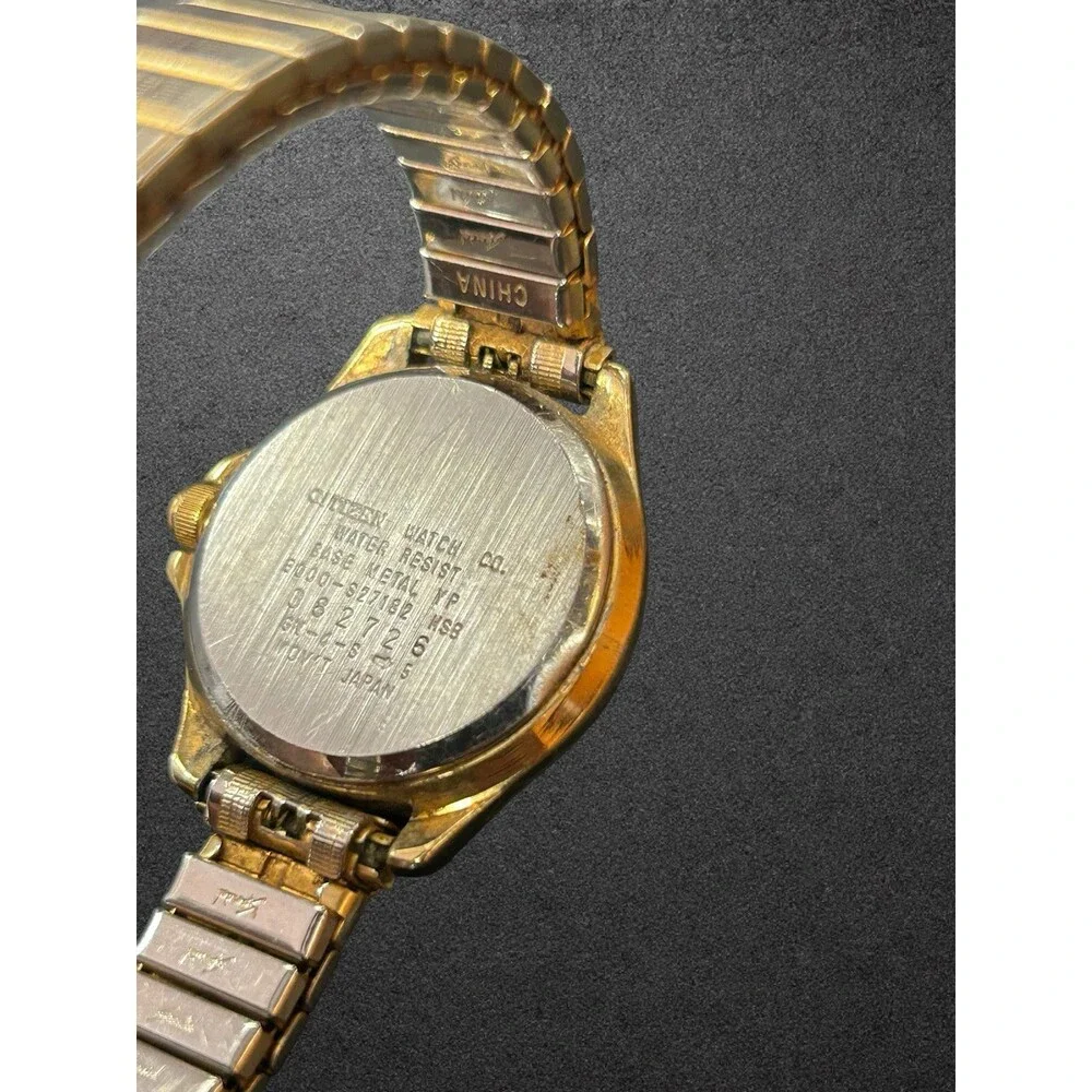 Citizen 6000-S27182 Ladies Watch Gold Tone Military Dial FOR PARTS REPAIR